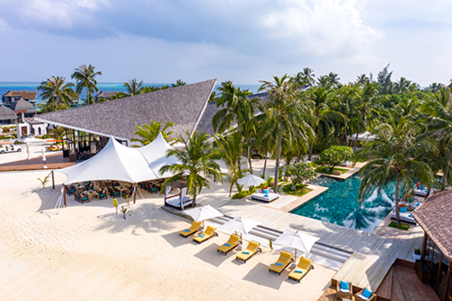 OZEN RESERVE BOLIFUSHI Main Pool Aerial 8