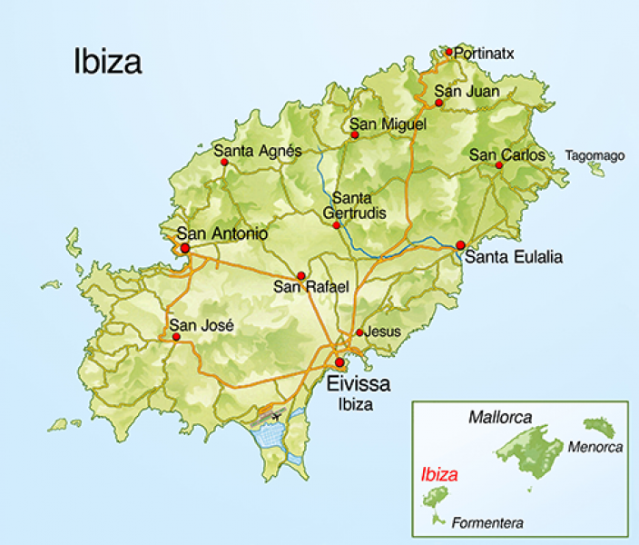 Ibiza Landkarte