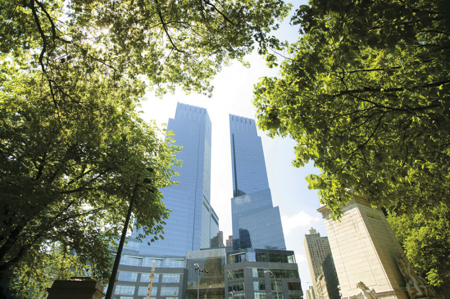 new york exterior view of time warner center from central park2