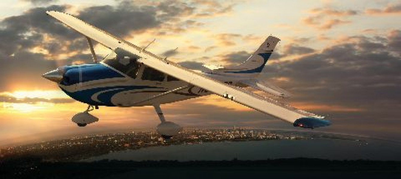 Cessna Sonnenuntergang